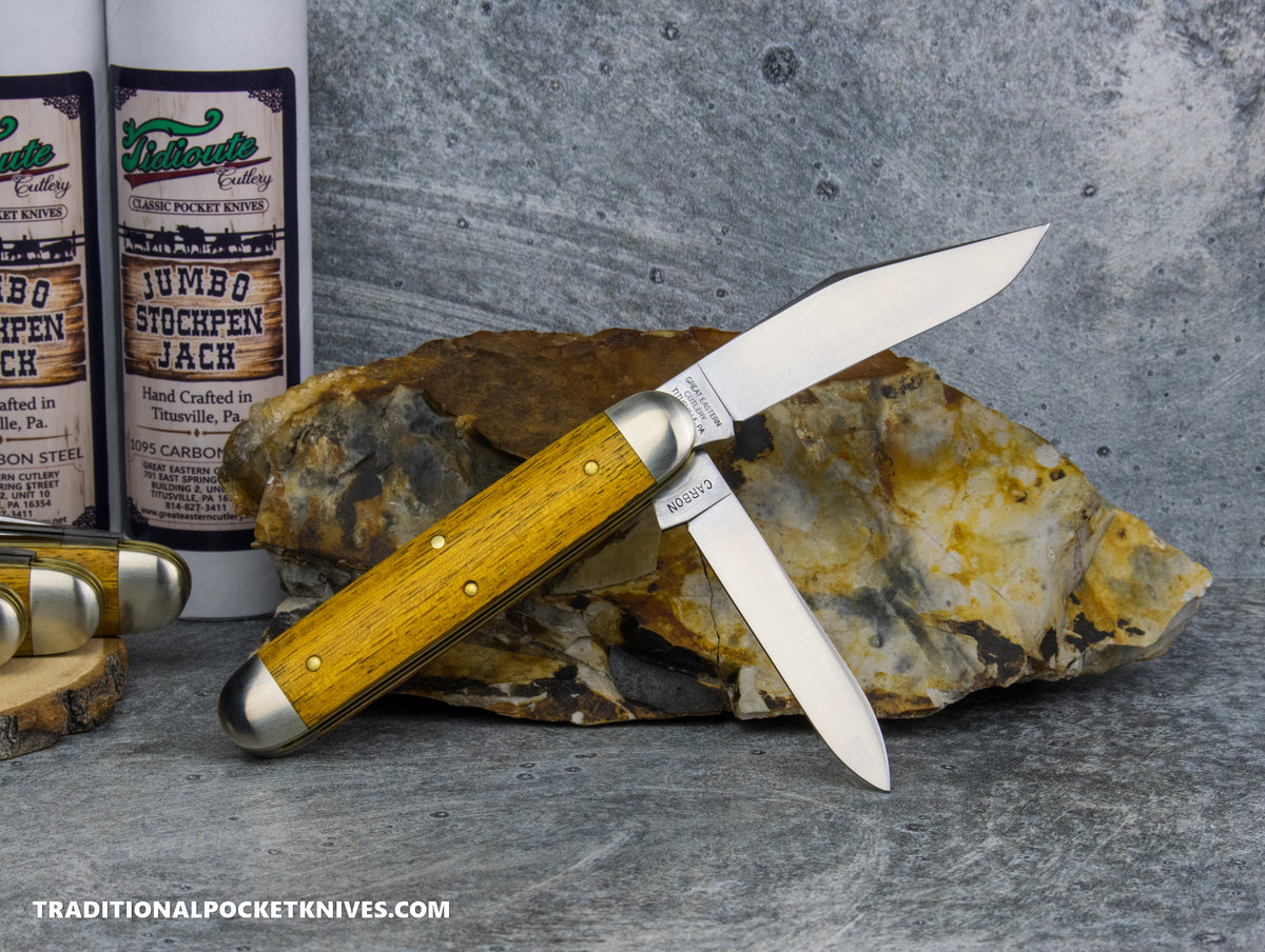 Great Eastern Cutlery #541225 Tidioute Cutlery Jumbo Stockpen Jack Osage Orange Wood