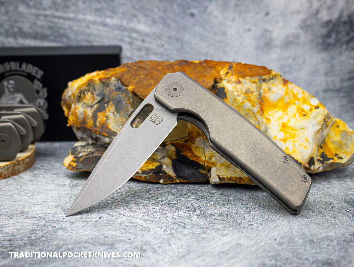 BergBlades Sweeney Full Stonewash Titanium