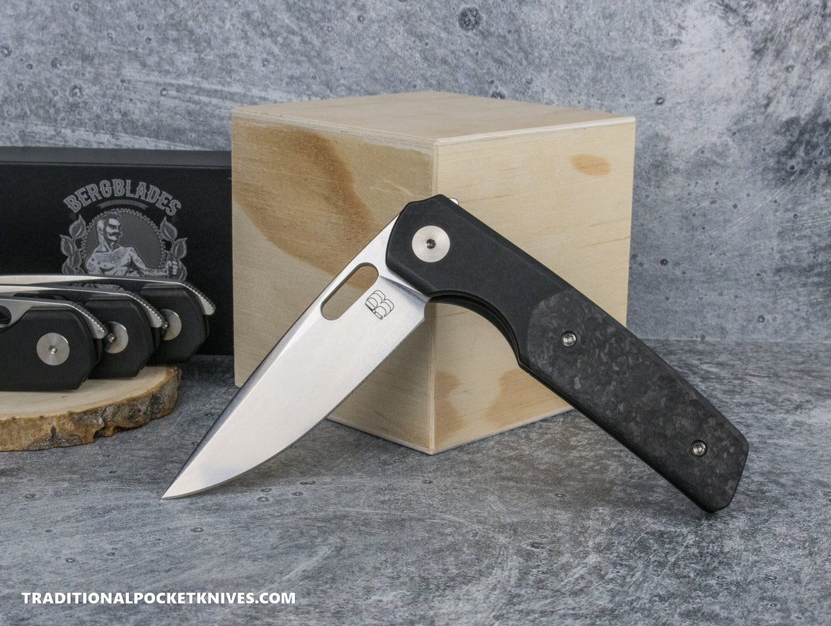 BergBlades Sweeney Marble Carbon Fiber PVD Polished/Stonewash