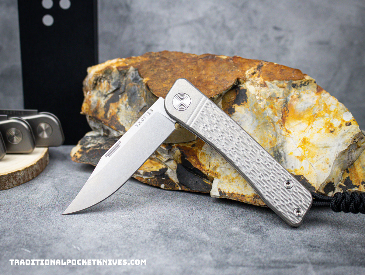 Tactile Knife Co. Exclusive Bexar Gray Jigged Titanium Magnacut