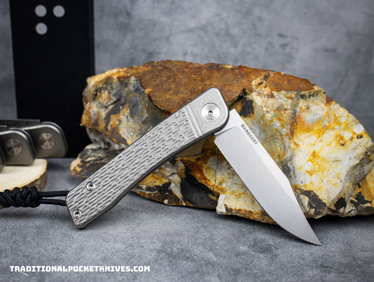 Tactile Knife Co. Exclusive Bexar Gray Jigged Titanium Magnacut