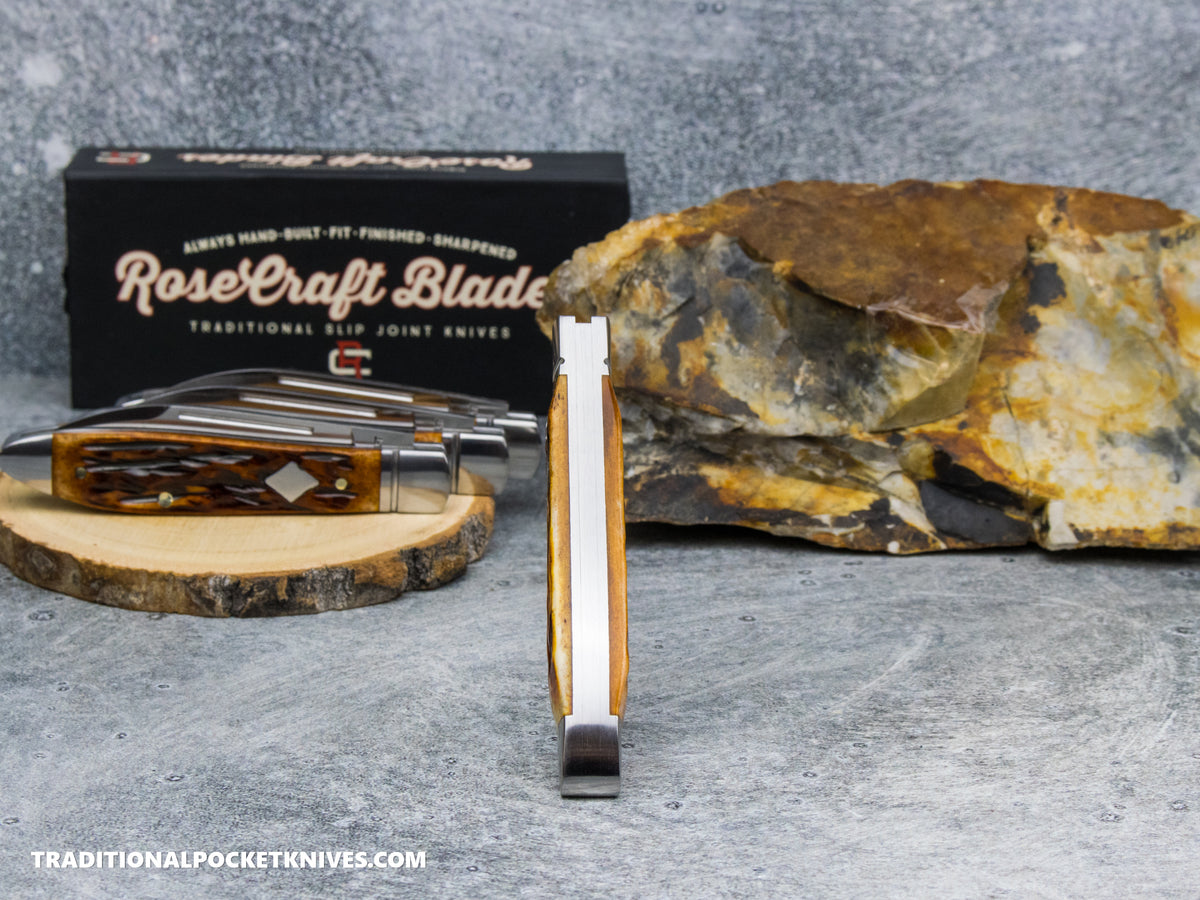 RoseCraft Blades Tanasi Lake Tear Drop Dapper Jigged Bone (RCT017-DJB)
