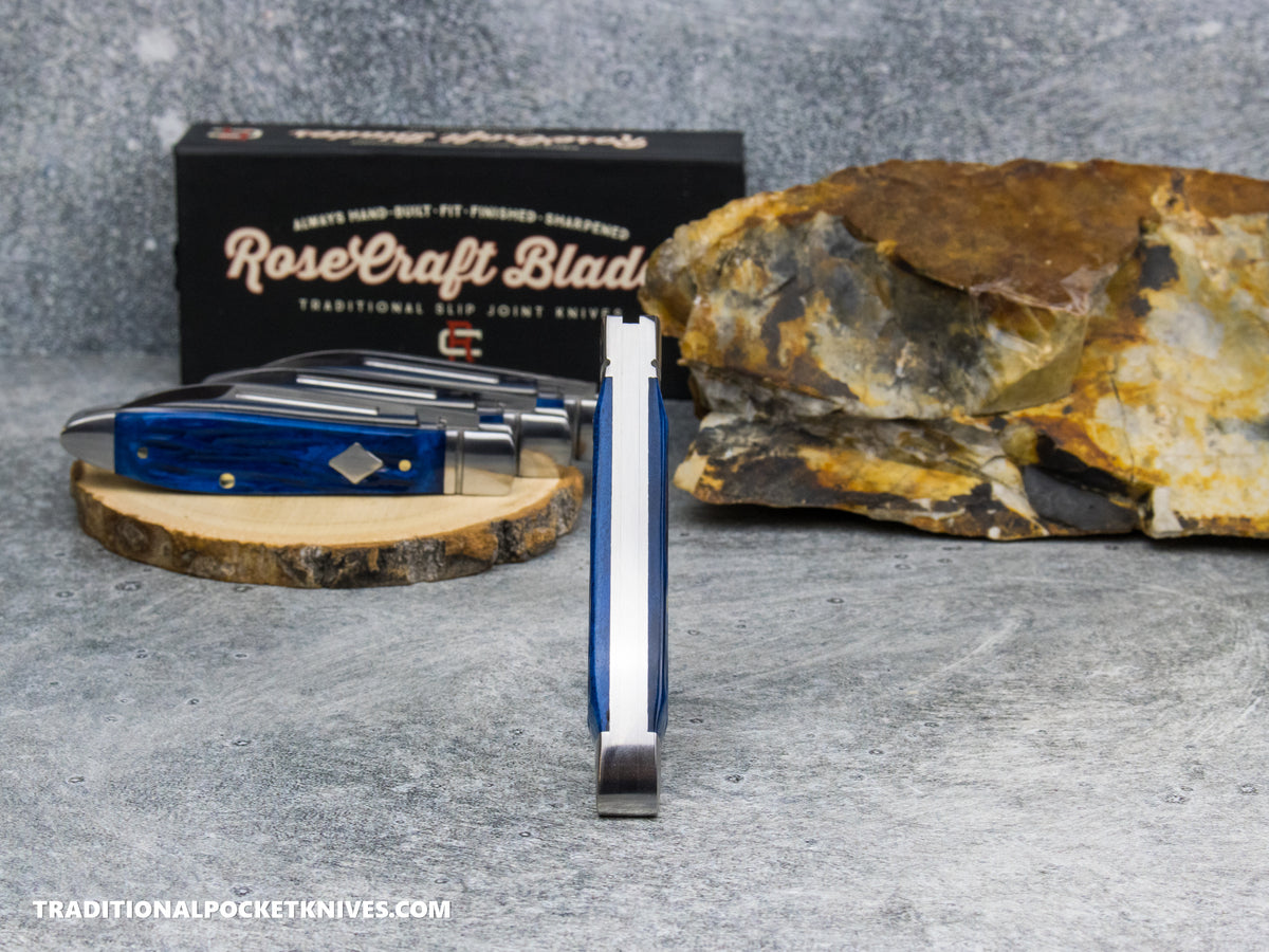 RoseCraft Blades Tanasi Lake Tear Drop Blue Jigged Bone (RCT017-BJB)