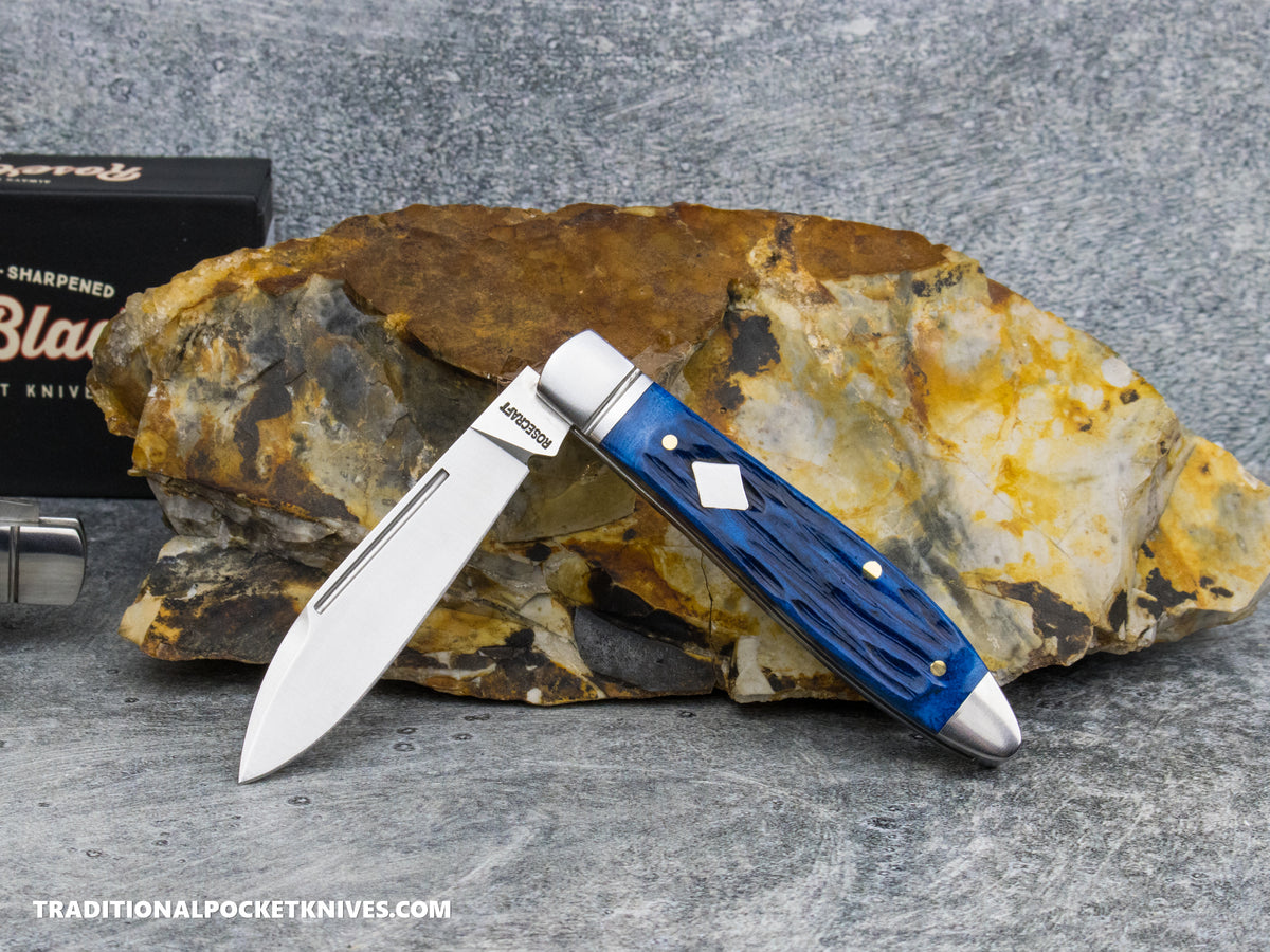 RoseCraft Blades Tanasi Lake Tear Drop Blue Jigged Bone (RCT017-BJB)