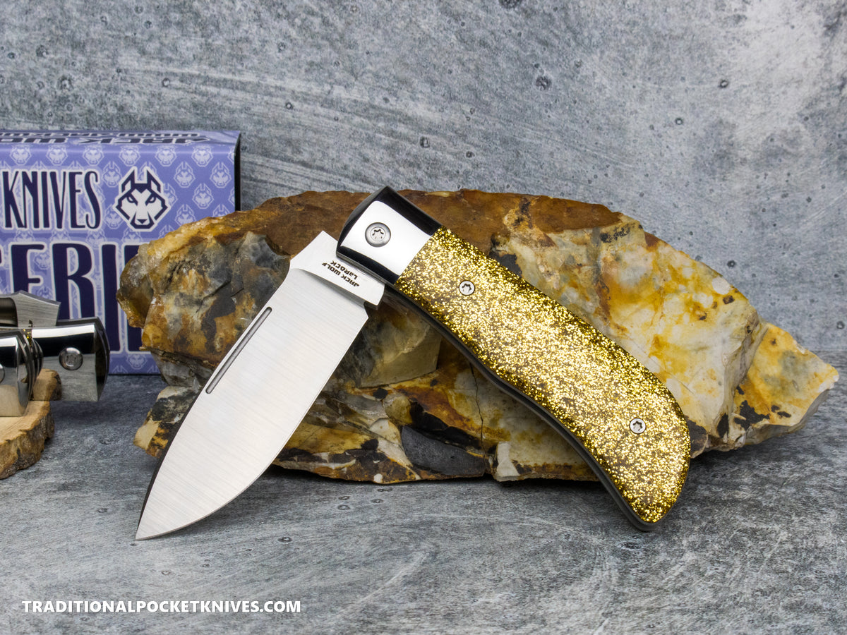 Jack Wolf Knives Exclusive Timber Jack Kirinite Gold Dust - Steel Series