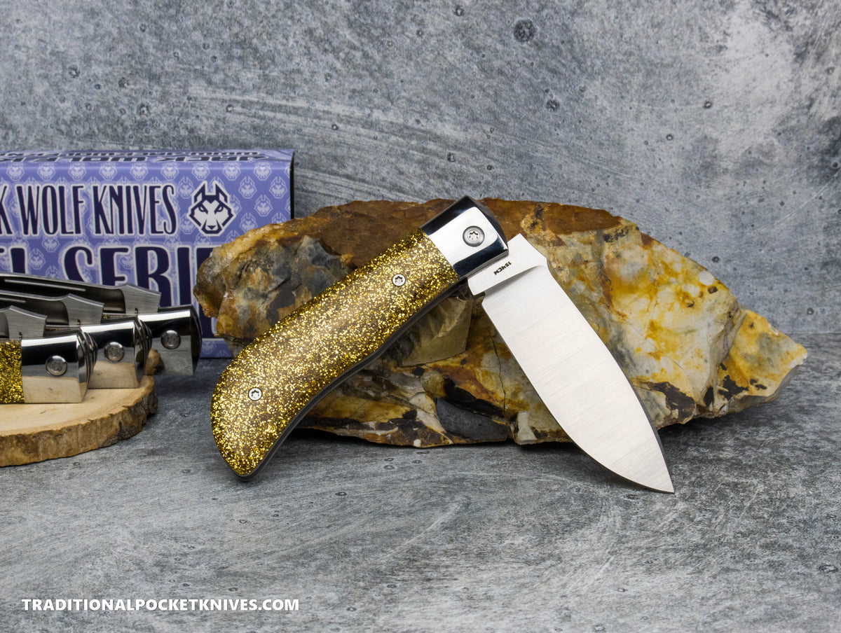 Jack Wolf Knives Exclusive Timber Jack Kirinite Gold Dust - Steel Series