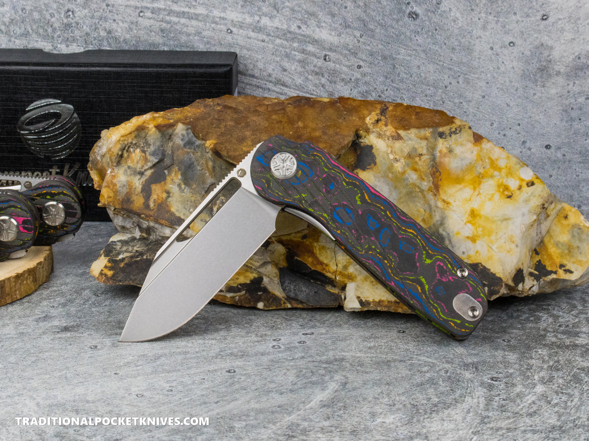 Tempest Knives Exclusive Tornado: CamoCarbon 80's 154CM