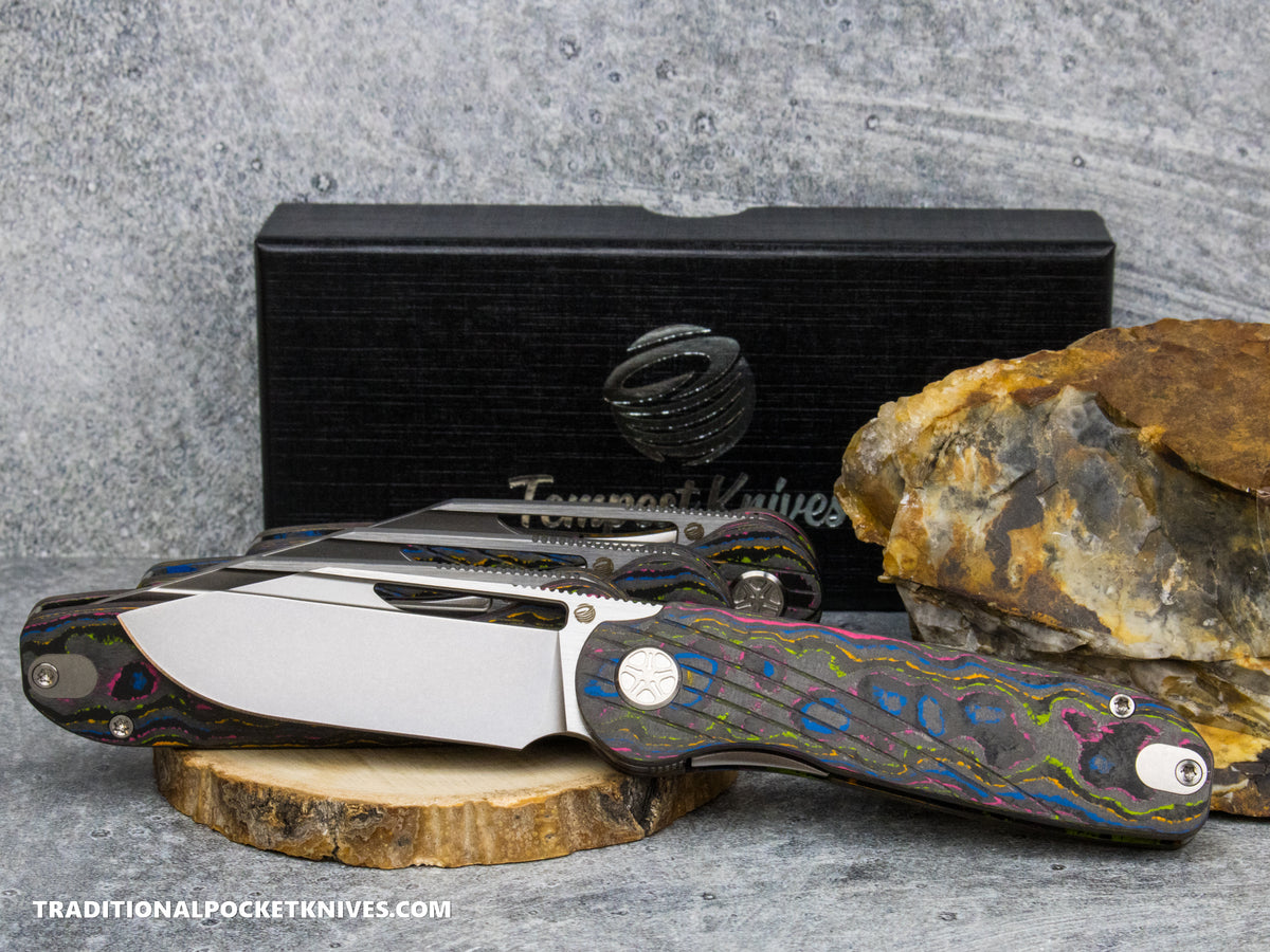 Tempest Knives Exclusive Tornado: CamoCarbon 80's 154CM