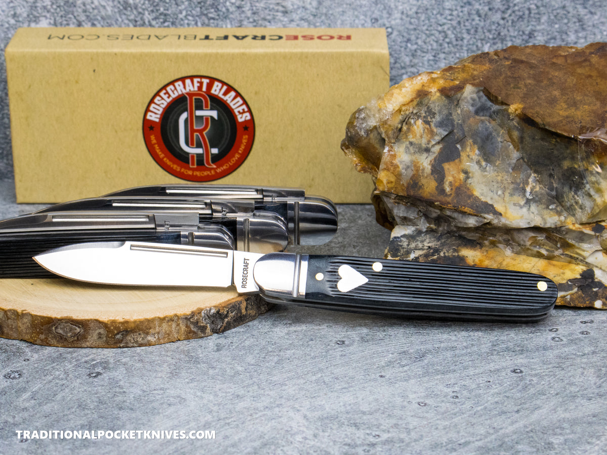 RoseCraft Blades Tuckahoe Jack Gray Barnboard Jigged Bone (RCT032-BKB)