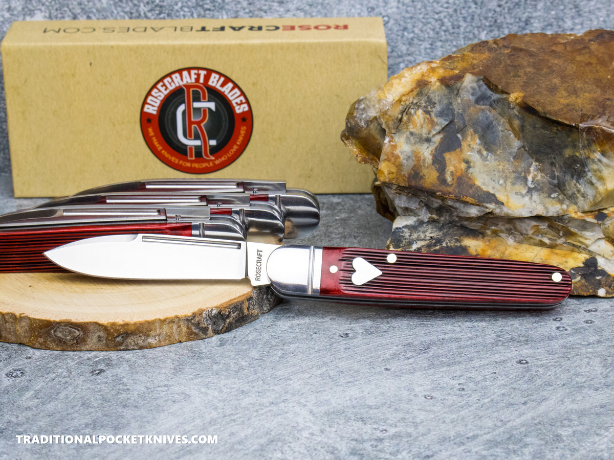 RoseCraft Blades Tuckahoe Jack Red Barnboard Jigged Bone (RCT032-RJB)