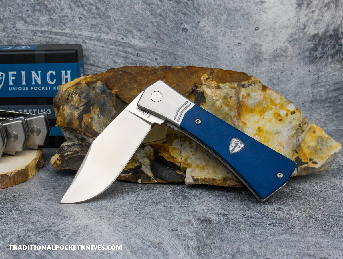 Finch Undertaker Sapphire Blue Micarta