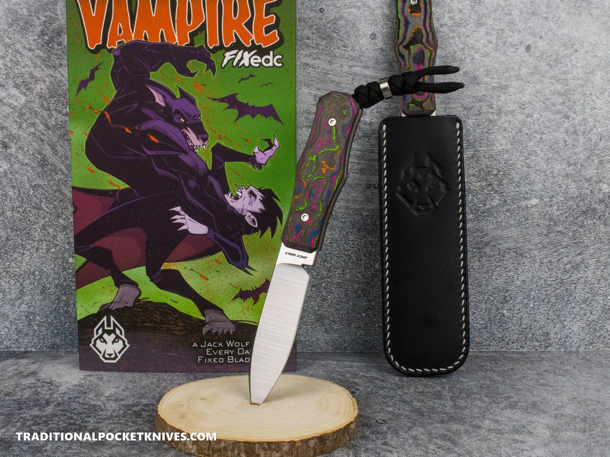 Jack Wolf Knives Vampire FIXedc CamoCarbon 80&#39;s