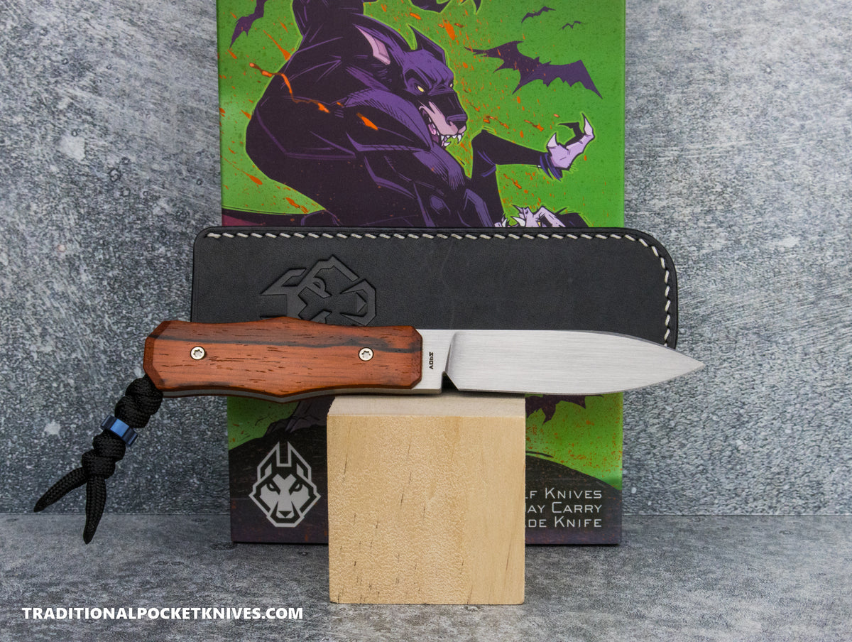Jack Wolf Knives Vampire FIXedc Rosewood Hand Satin - #6