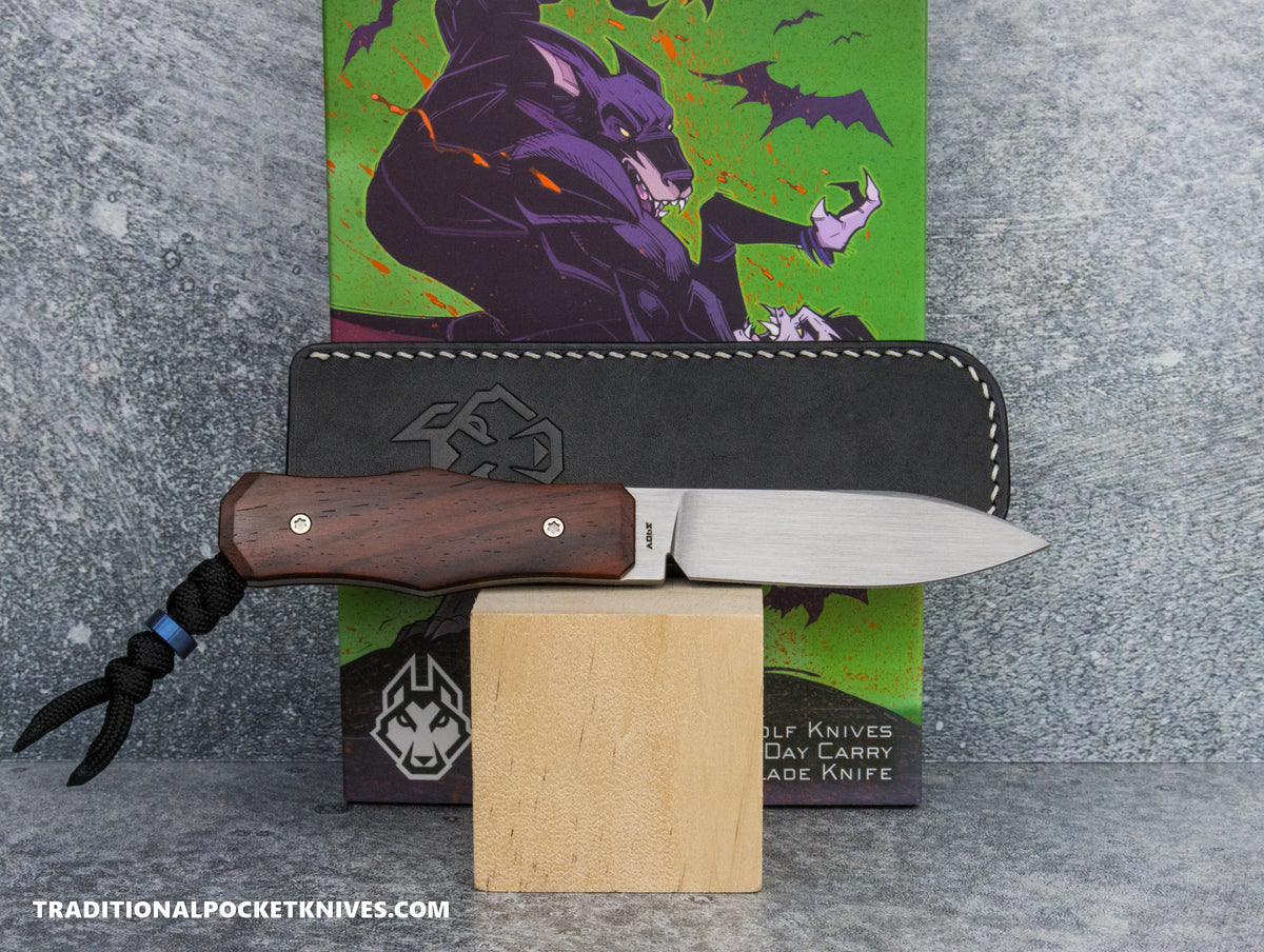 Jack Wolf Knives Vampire FIXedc Rosewood Hand Satin - #22
