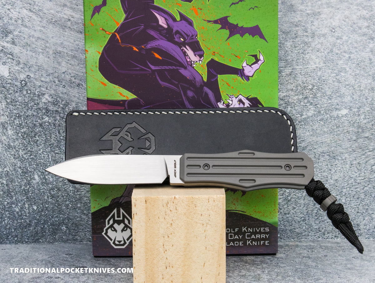 Jack Wolf Knives Vampire FIXedc Titanium Fluted Hand Satin