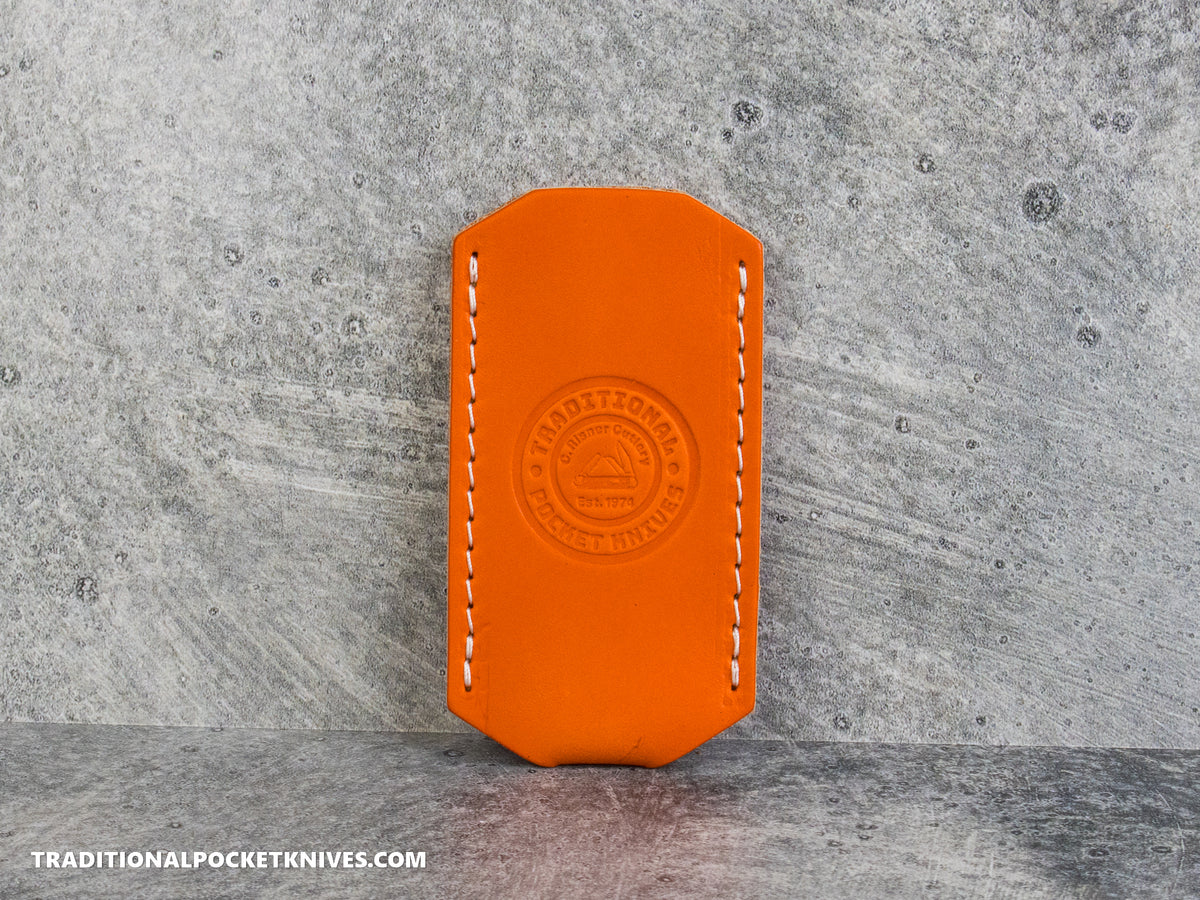 C. Risner Cutlery Logo Leather Knife Slip Small - Volunteer State Orange