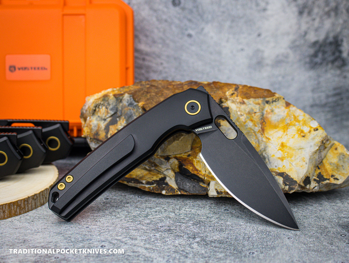 Vosteed Psyop Black Curved Titanium Black Stonewash Elmax