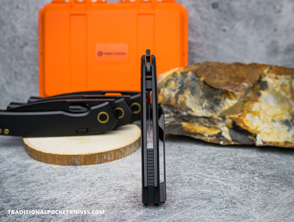 Vosteed Psyop Black Curved Titanium Black Stonewash Elmax