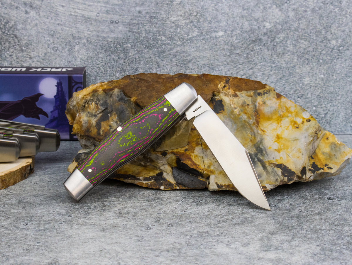 Jack Wolf Knives Gateway Stockman CamoCarbon Watermelon Sugar - Gateway Series