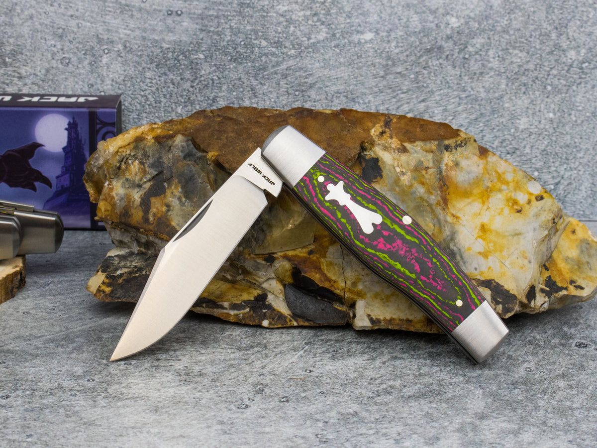 Jack Wolf Knives Gateway Stockman CamoCarbon Watermelon Sugar - Gateway Series