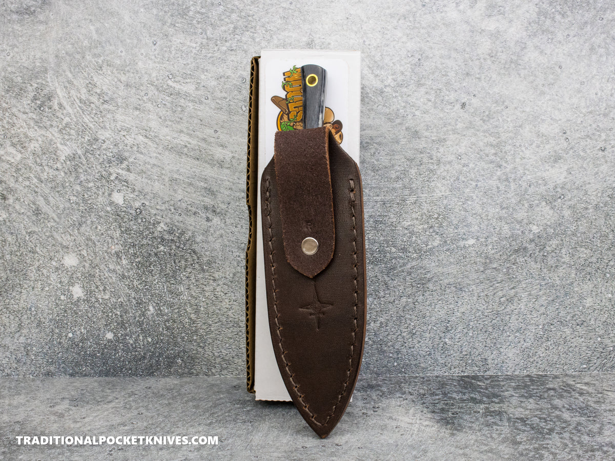 Woods Monkey Lil Widdle Chete - Black Bone AEB-L Leather Sheath