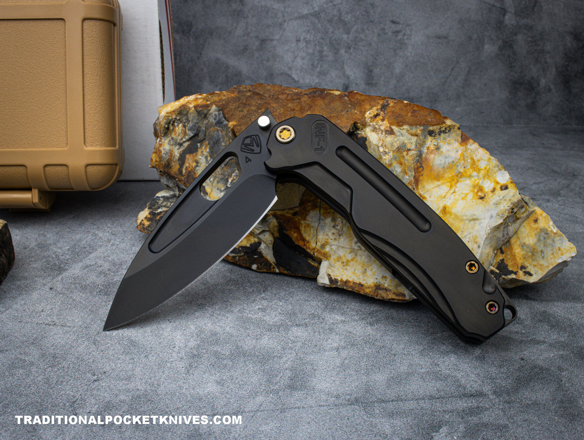 Medford Knives Infraction / S45VN PVD / PVD Handle / PVD Breaker / Bronze HW / PVD Clip w/ Brushed Bronze Flats