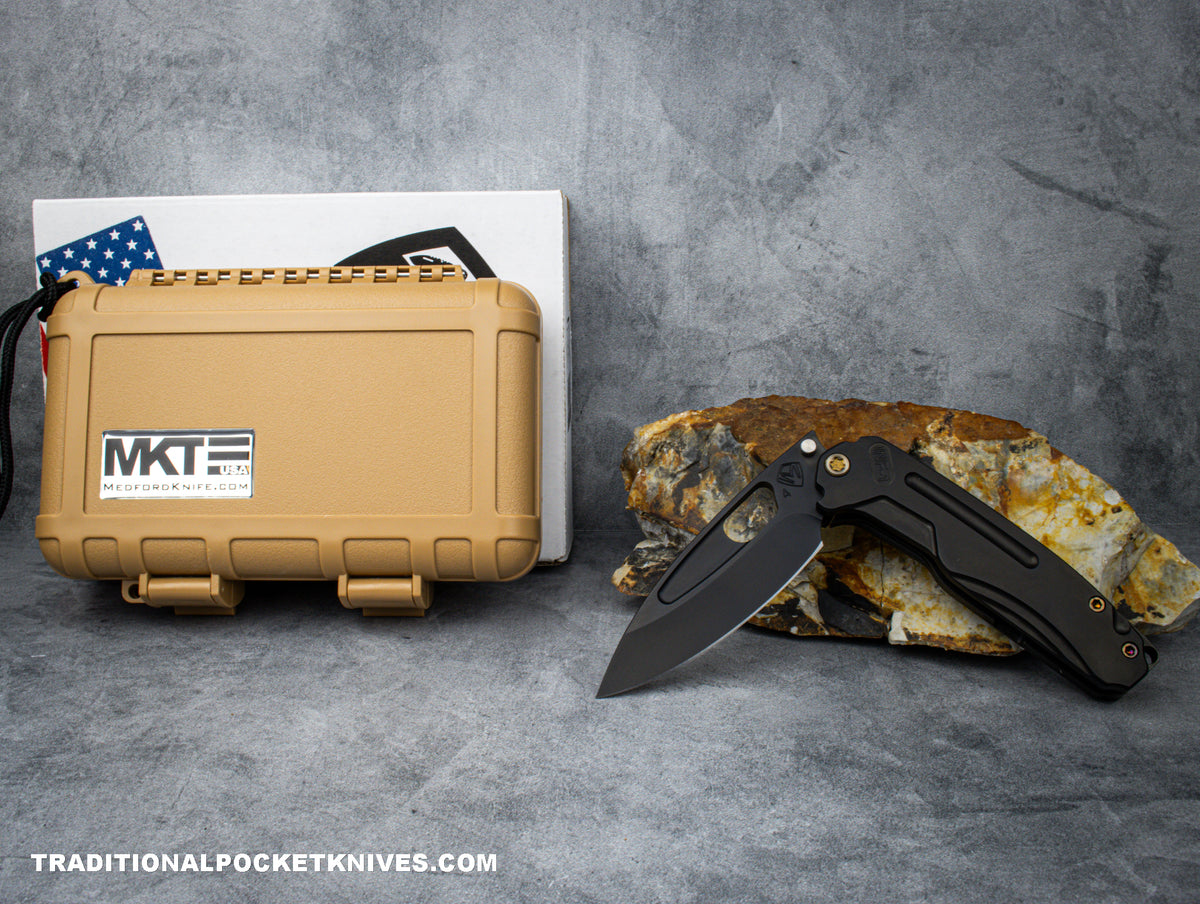 Medford Knives Infraction / S45VN PVD / PVD Handle / PVD Breaker / Bronze HW / PVD Clip w/ Brushed Bronze Flats