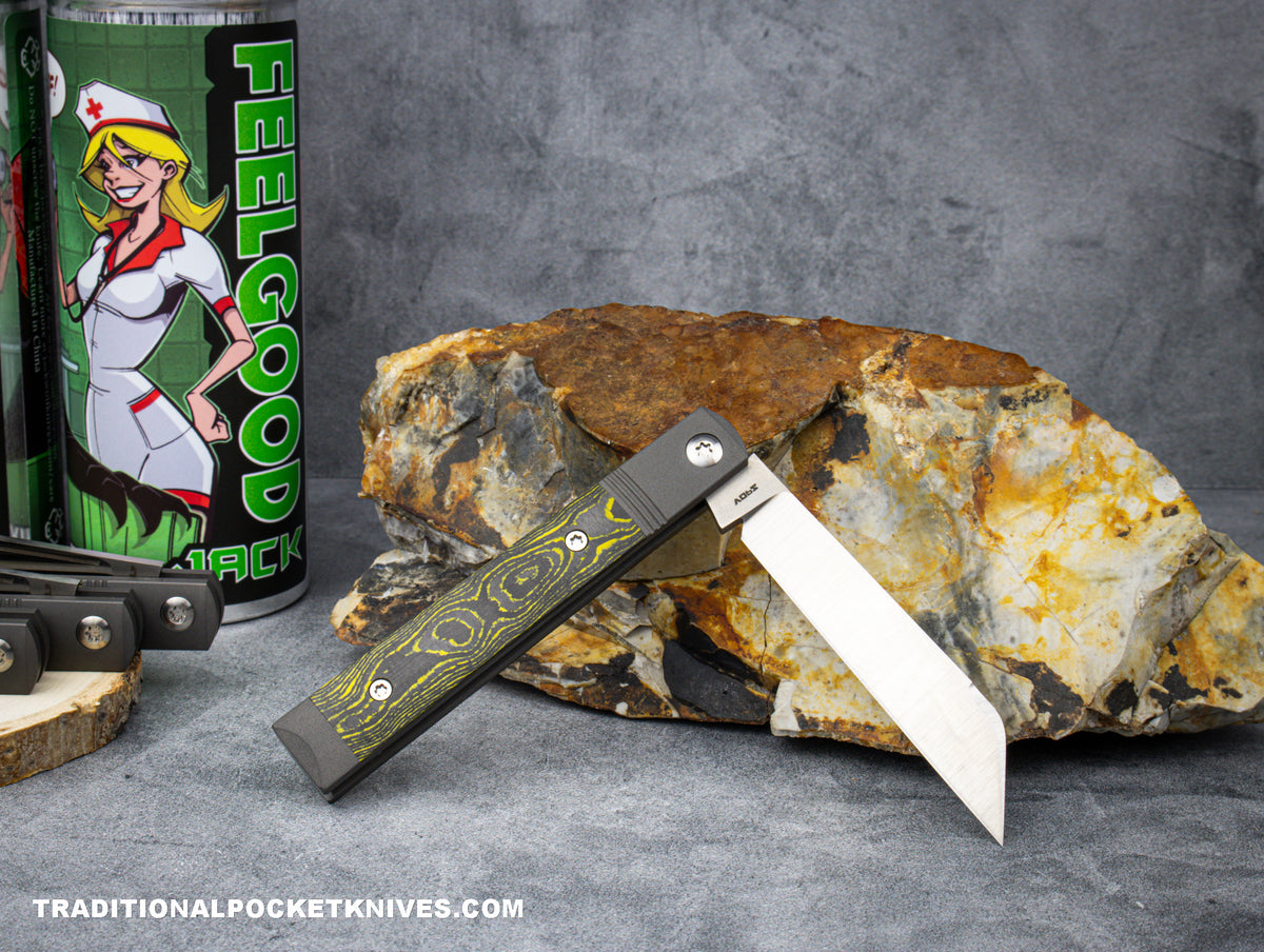 Jack Wolf Knives Feel Good Jack CamoCarbon Limoncello