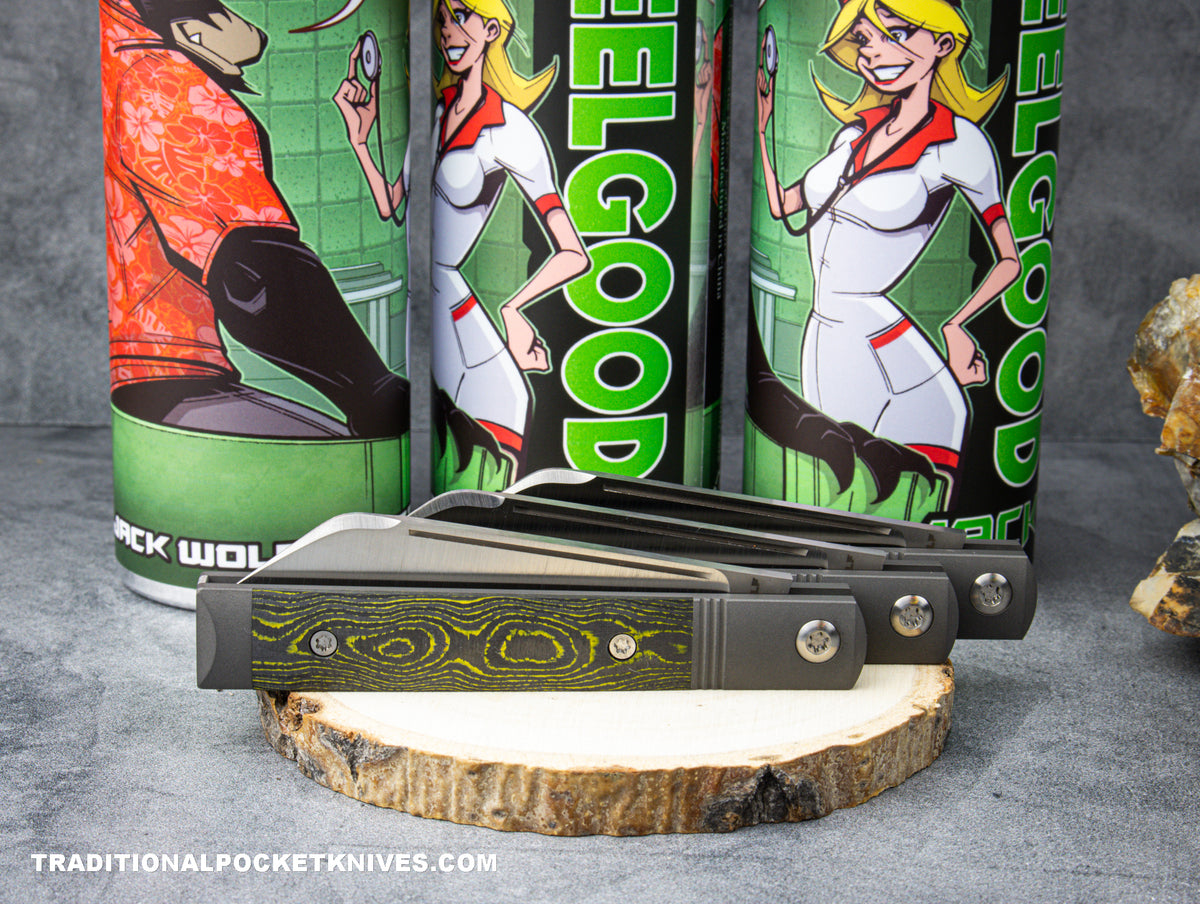 Jack Wolf Knives Feel Good Jack CamoCarbon Limoncello