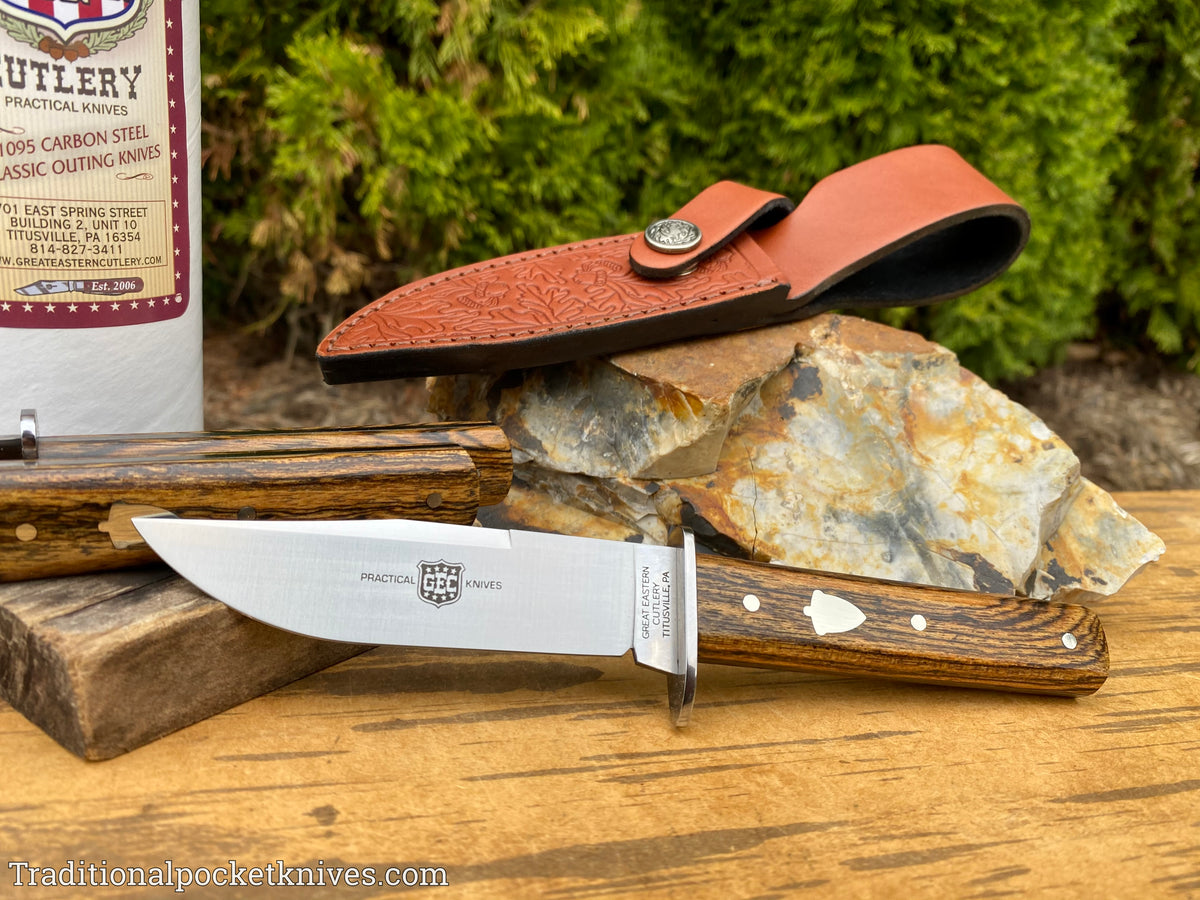 Great Eastern Cutlery #H30119 Hunter Bocote Wood w/ Sheath