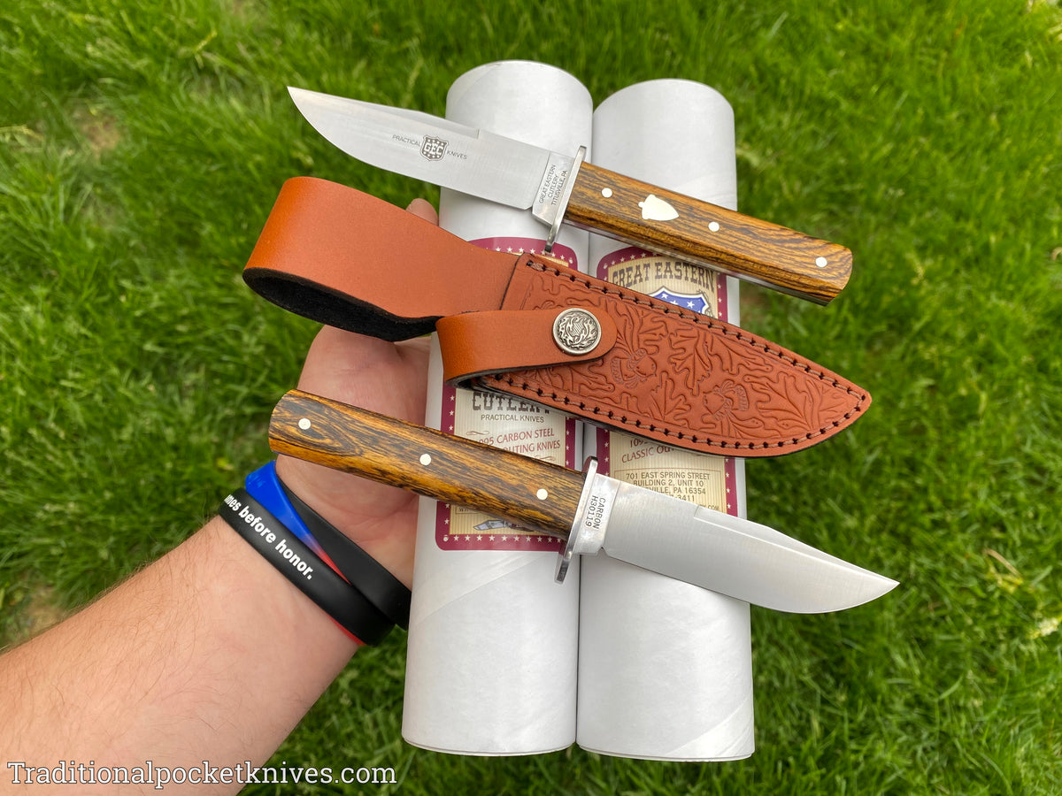 Great Eastern Cutlery #H30119 Hunter Bocote Wood w/ Sheath