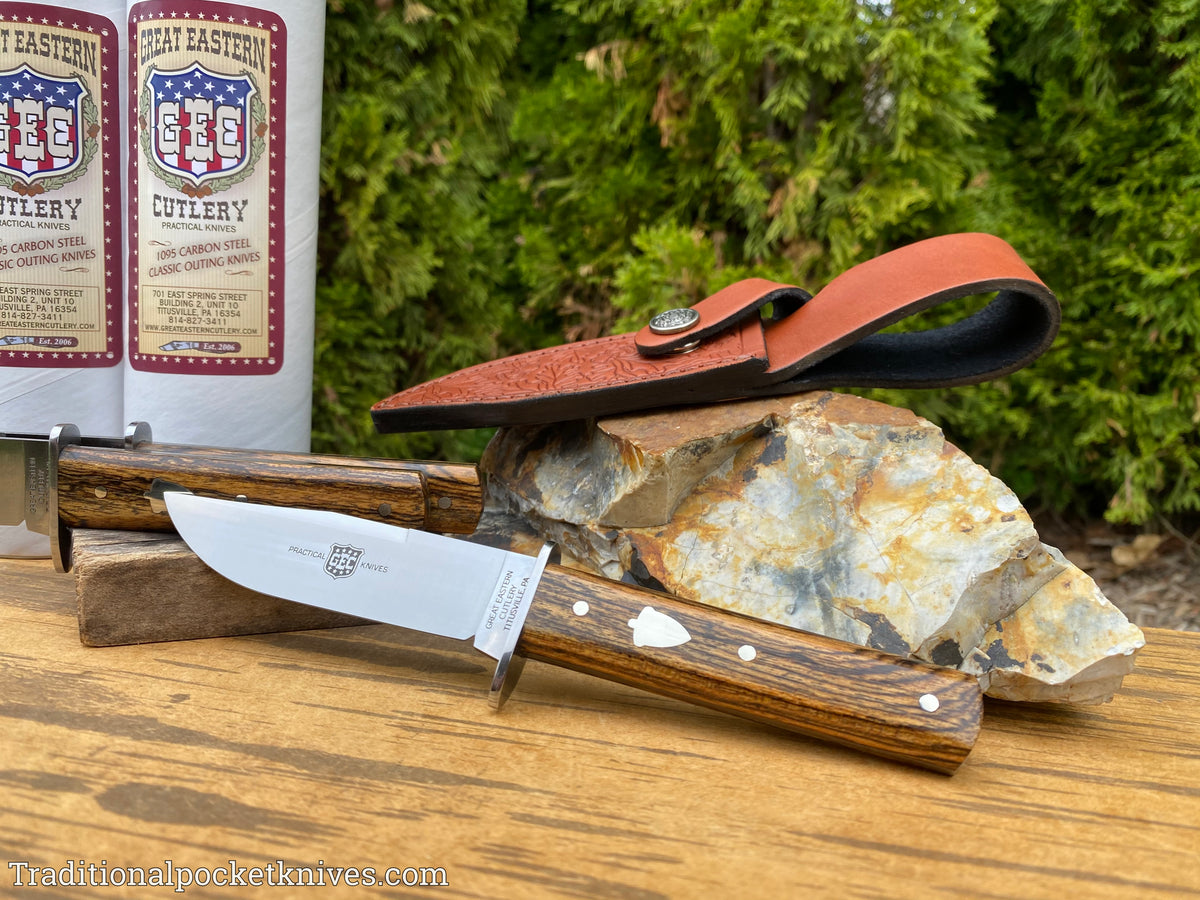 Great Eastern Cutlery #H30119 Hunter Bocote Wood w/ Sheath