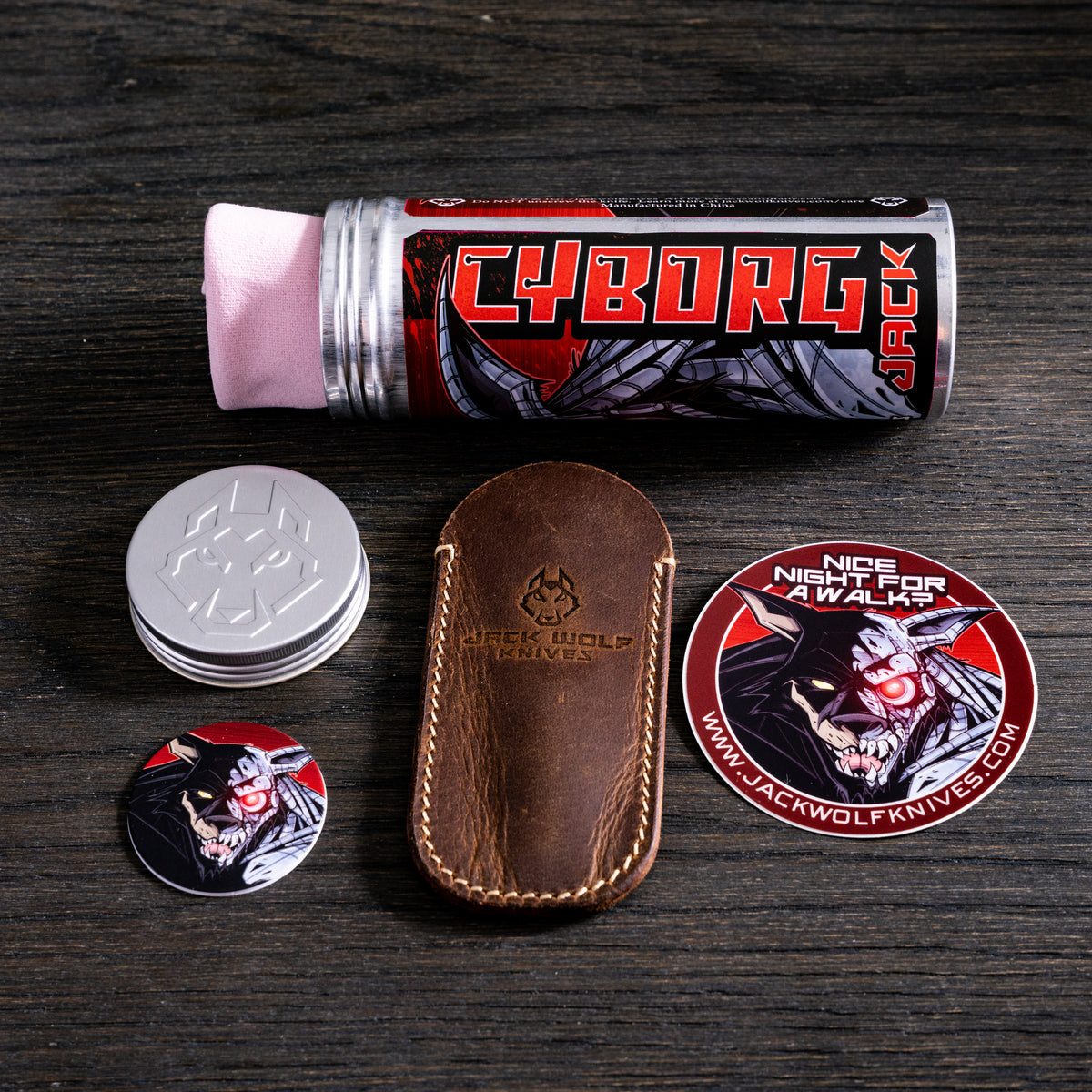 Jack Wolf Knives Cyborg Jack CamoCarbon Hot Pink