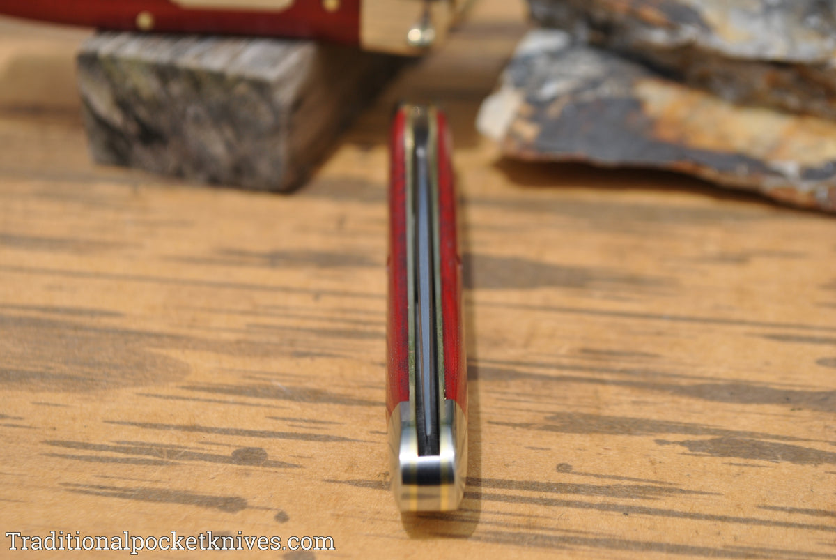 Great Eastern Cutlery #381117 Tidioute Cutlery .38 Special Red Linen Micarta