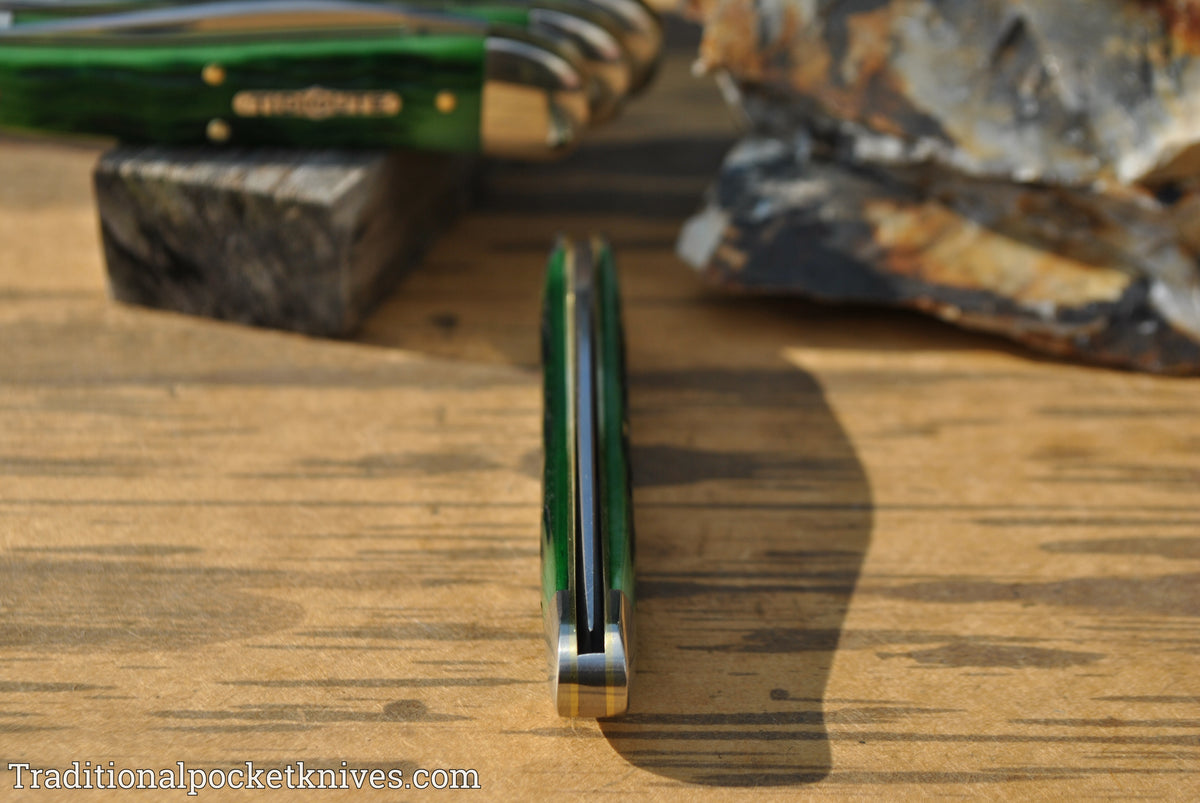 Great Eastern Cutlery #381117 Tidioute Cutlery .38 Special Tractor Green Jig Bone