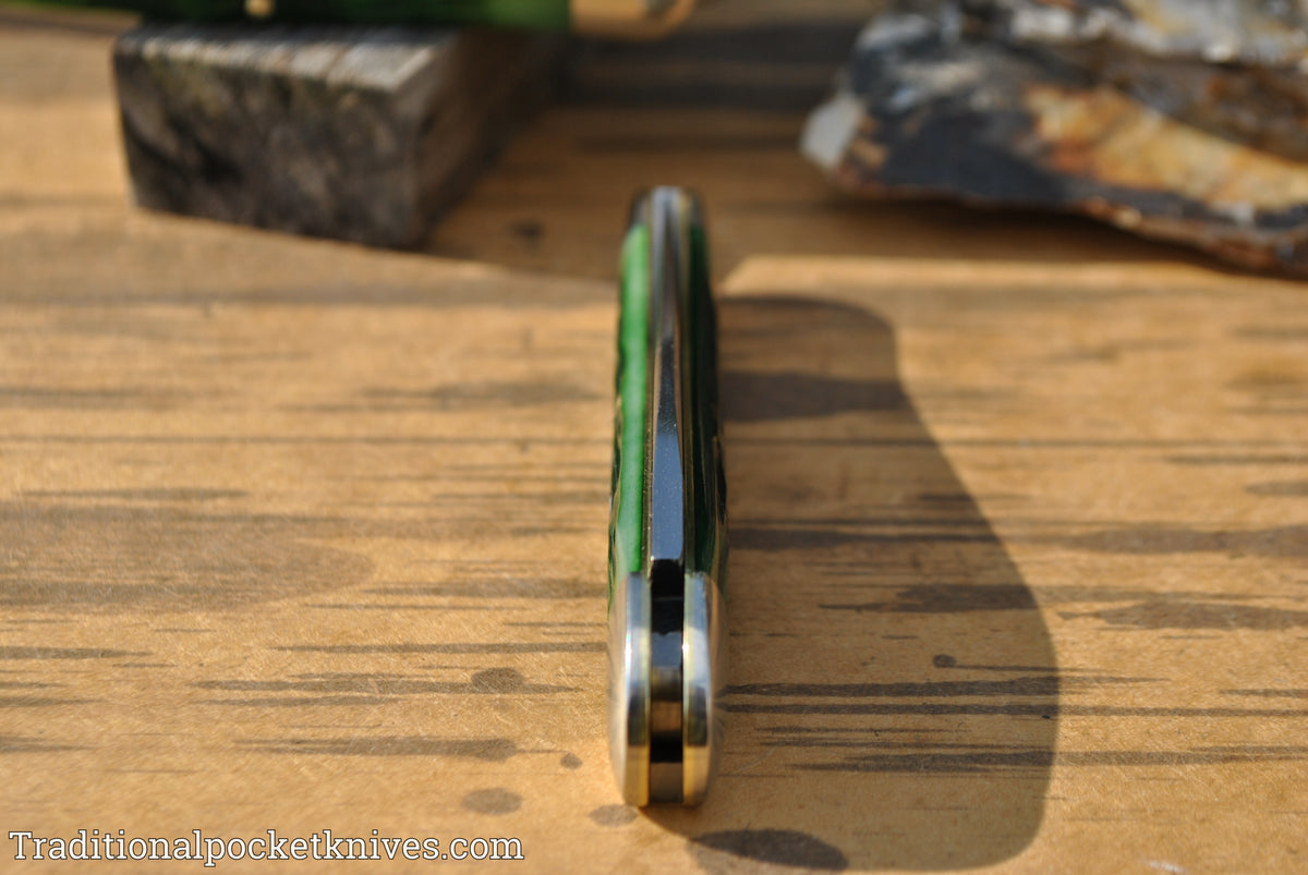 Great Eastern Cutlery #381117 Tidioute Cutlery .38 Special Tractor Green Jig Bone