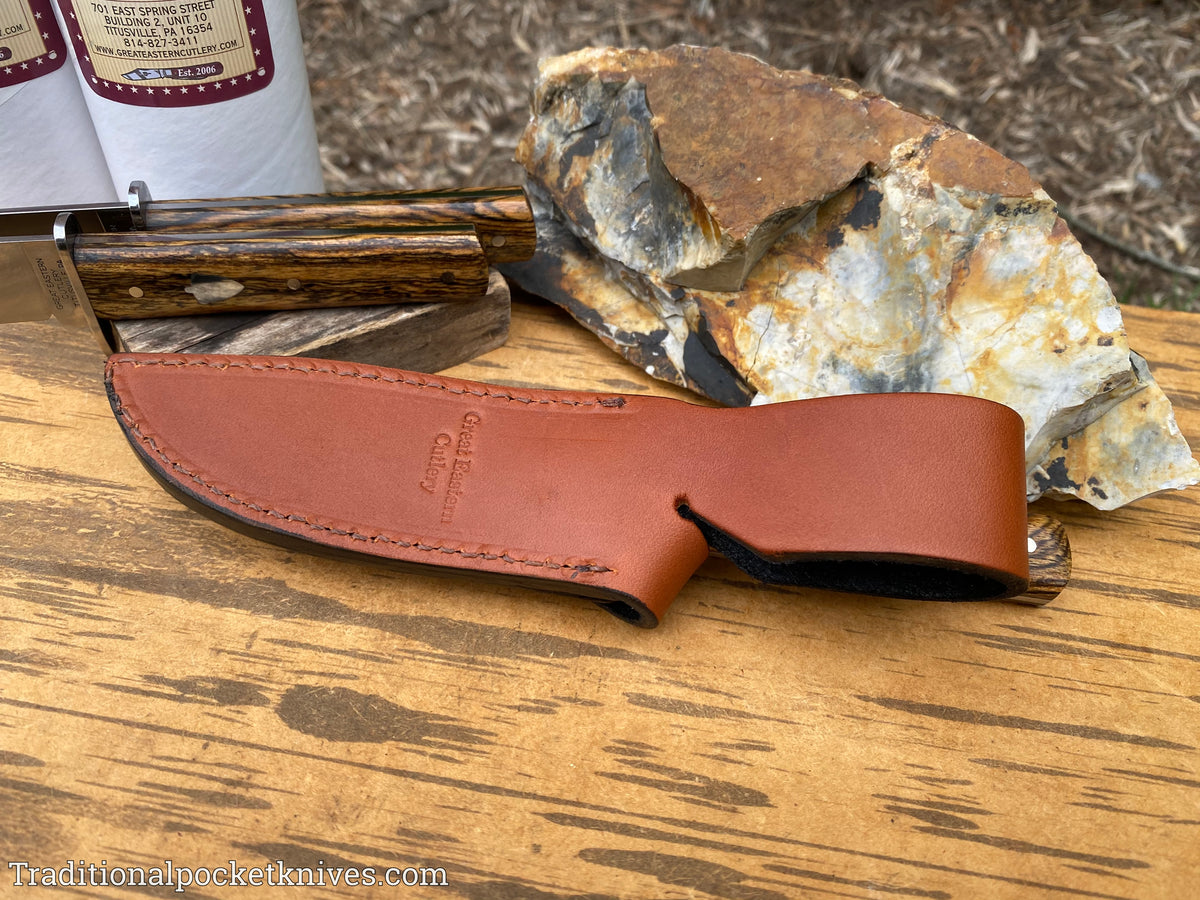 Great Eastern Cutlery #H30119 Hunter Bocote Wood w/ Sheath