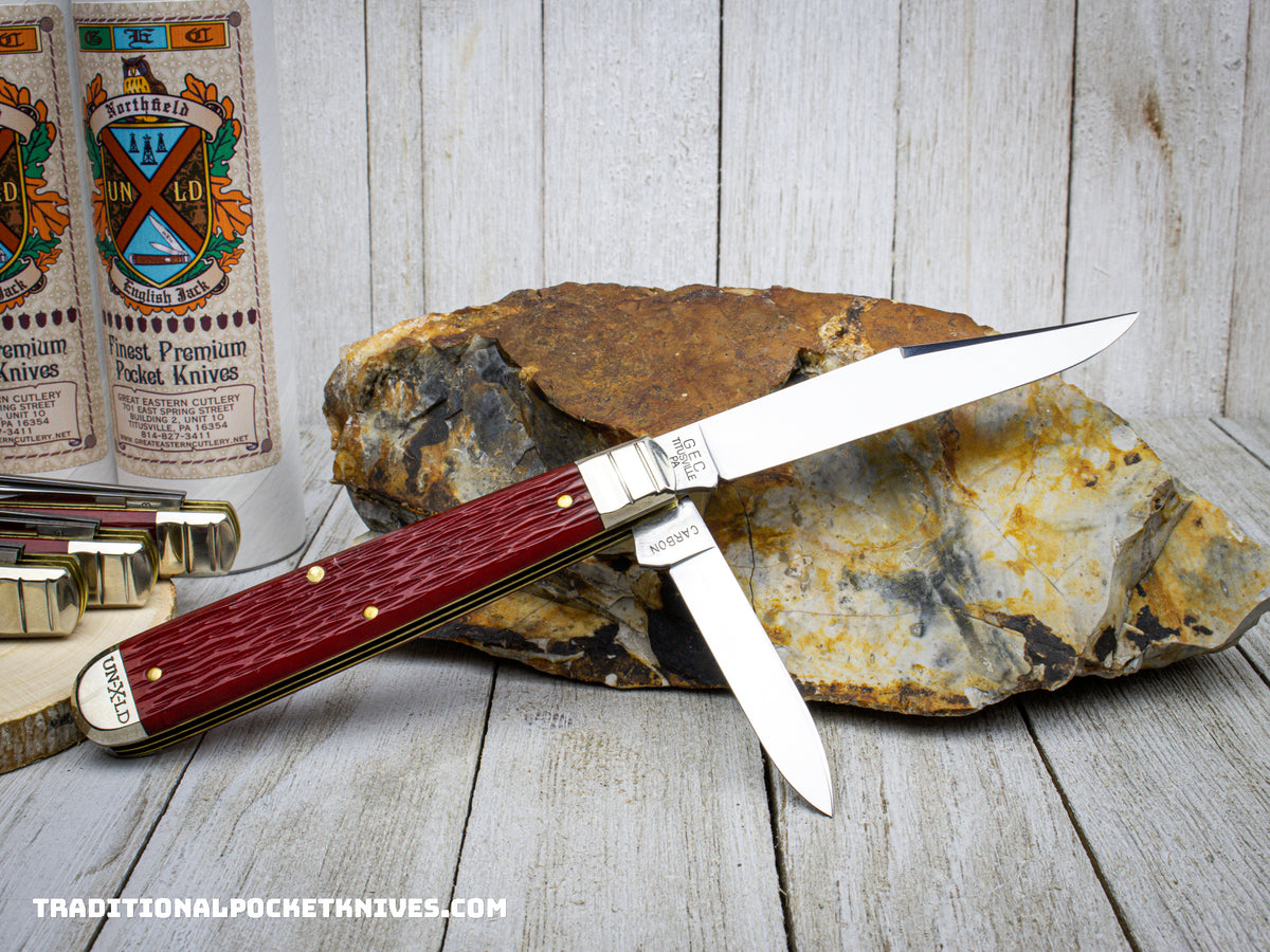 Great Eastern Cutlery #871223 Northfield UNXLD English Jack Indian Paintbrush Jigged Bone