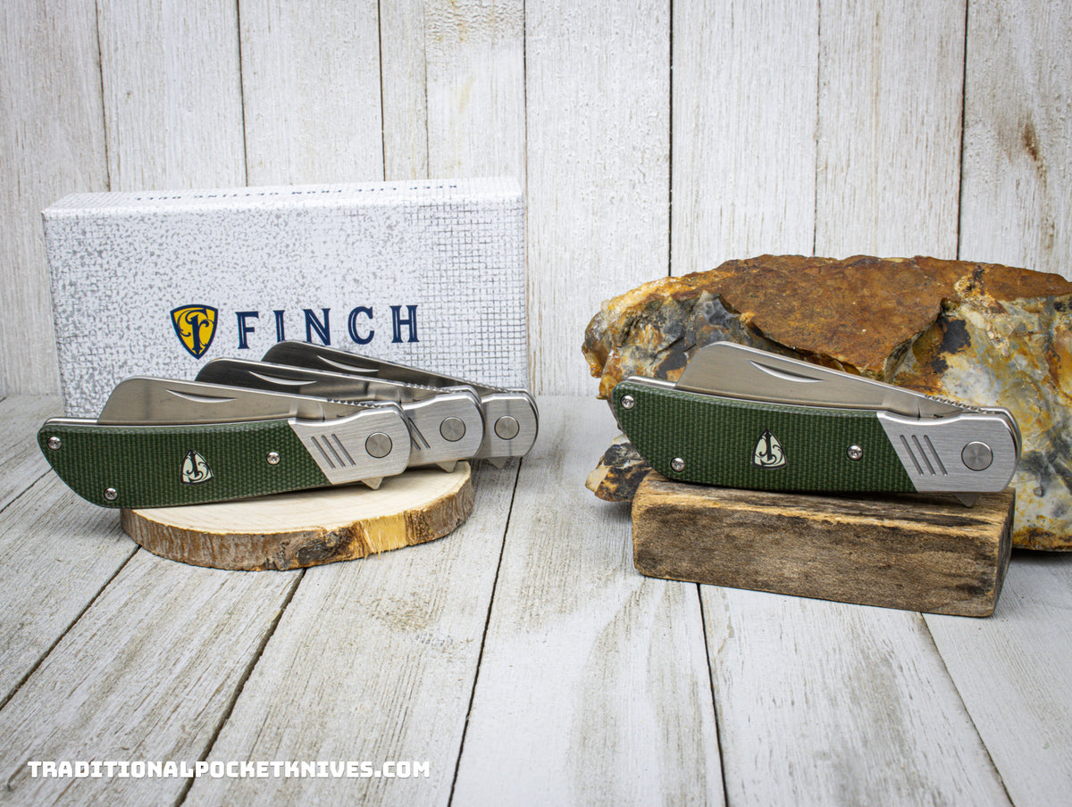 Finch Harvester Green Micarta