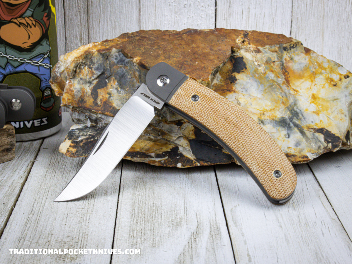 Jack Wolf Knives Javelina Jack Natural Canvas Micarta