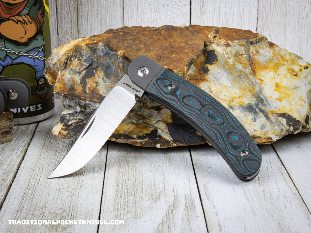 Jack Wolf Knives Javelina Jack CamoCarbon Brittany Blue