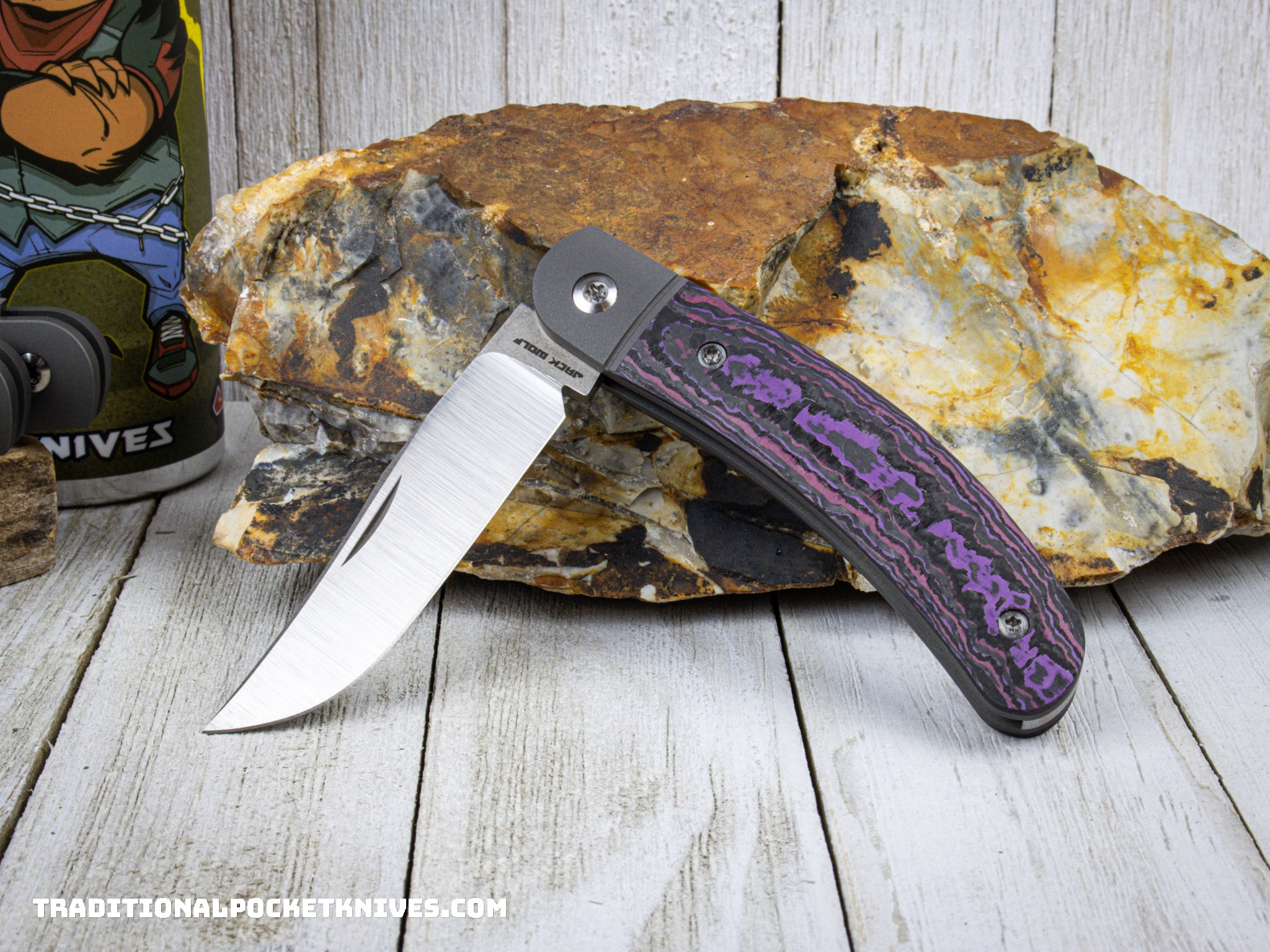 Jack Wolf Knives Javelina Jack Fat Carbon Purple Haze - C. Risner