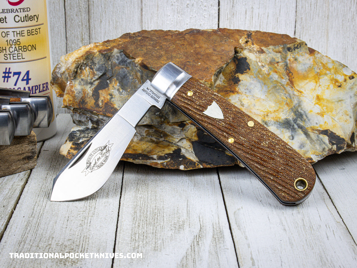 Great Eastern Cutlery #749123 Tidioute Cutlery Cotton Sampler Natural Textured Micarta