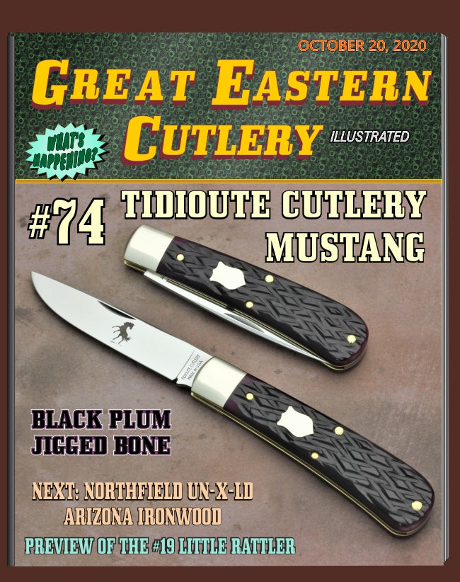 Great Eastern Cutlery #745120 Tidioute Cutlery Mustang Black Plum Jigged Bone
