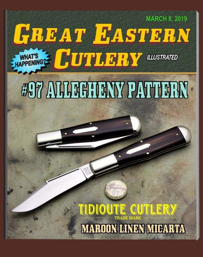 Great Eastern Cutlery #971119 Tidioute Cutlery Allegheny Maroon Linen Micarta