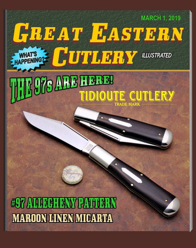 Great Eastern Cutlery #971119 Tidioute Cutlery Allegheny Maroon Linen Micarta