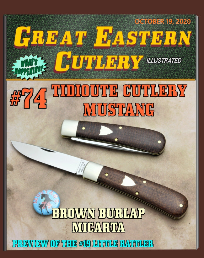 Great Eastern Cutlery #745120 Tidioute Cutlery Mustang Brown Burlap Micarta