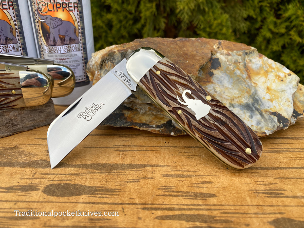 Great Eastern Cutlery #363122 Tidioute Cutlery Toenail Clipper India Jigged Bone