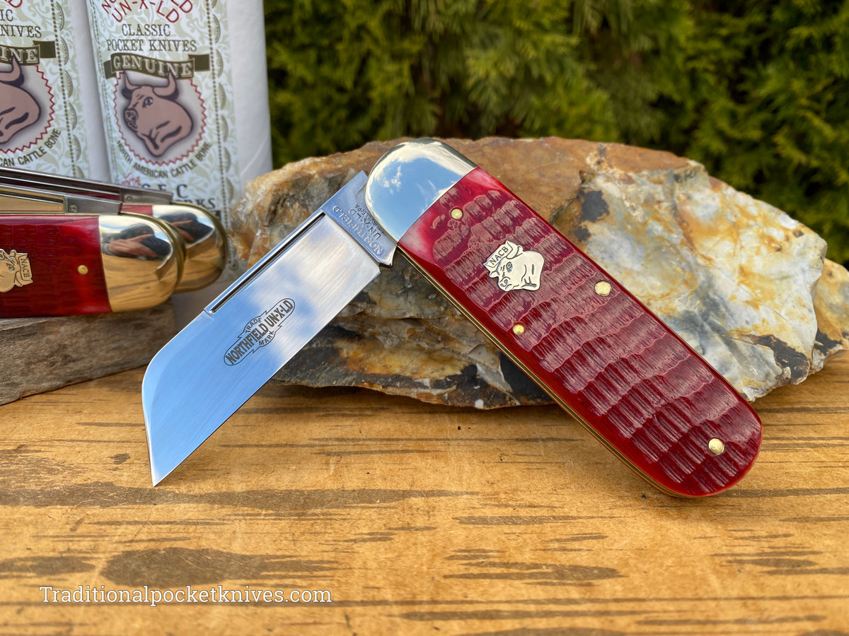 Great Eastern Cutlery #363122 Northfield UNXLD Toenail Clipper Blood Red Jigged Bone