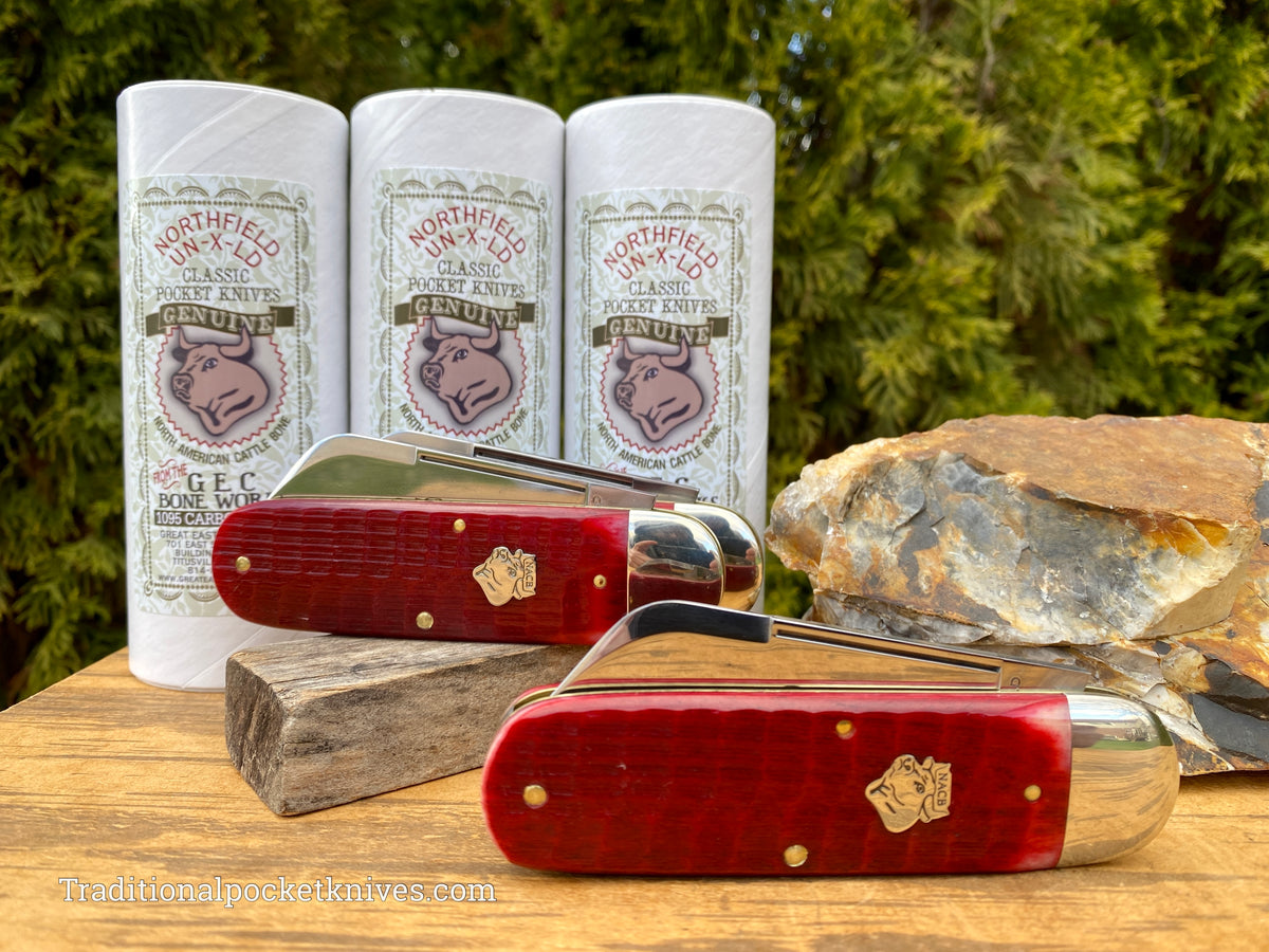 Great Eastern Cutlery #363122 Northfield UNXLD Toenail Clipper Blood Red Jigged Bone